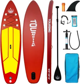 10'6" Premium Inflatable Stand Up Paddle Board, Inflatable Sup Board Set with Eva Deck, Adjustable Paddle, Safety Leash, for Adults & Youth Lightweight, Portable for Surfing, Yoga, Fishing