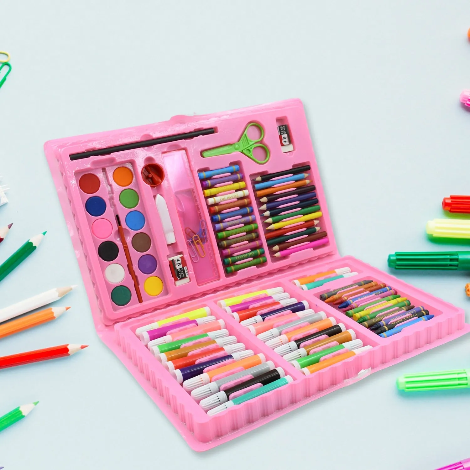 17978 Art Set Kids Art Supplies Coloring Case Kit Painting & Drawing Sets for Kids Boys Girls Gifts Toys Age 4 & Above - Mix Colors, Kids Colorful Bag (86 Pcs Set)