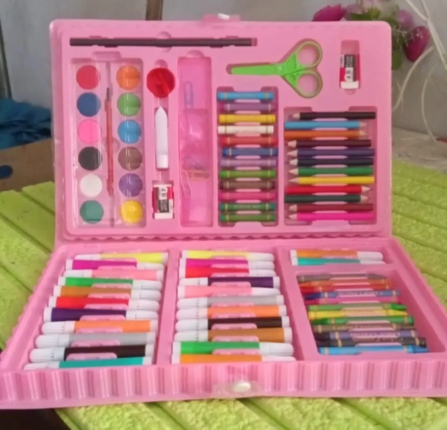 17978 Art Set Kids Art Supplies Coloring Case Kit Painting & Drawing Sets for Kids Boys Girls Gifts Toys Age 4 & Above - Mix Colors, Kids Colorful Bag (86 Pcs Set)