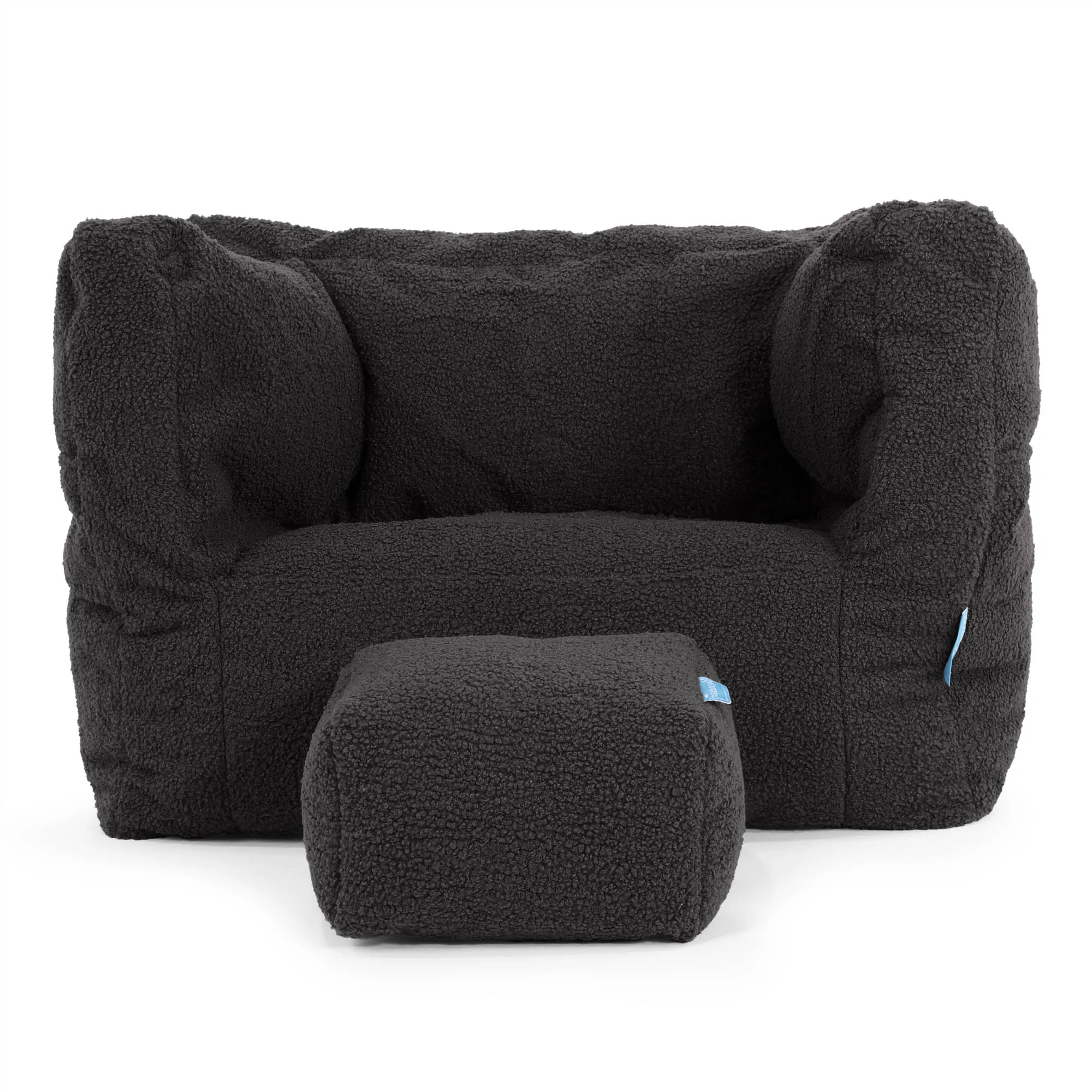 Albert Children's Bean Bag Armchair 1-5 yr - Boucle Graphite Grey