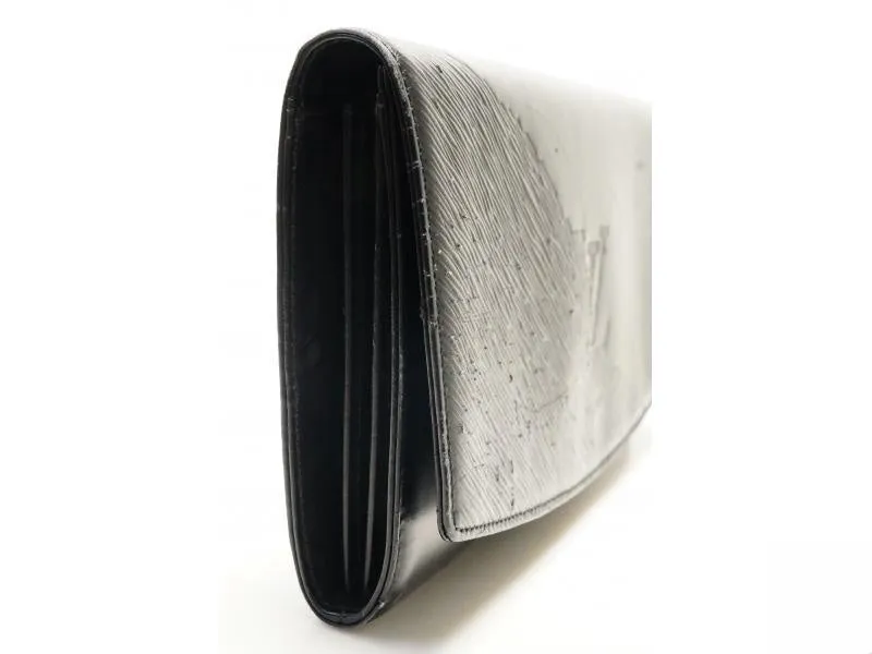 Authentic Pre-owned Louis Vuitton Cuir Opera Partial Grain Leather Noir Pochette Egee M63962 181810