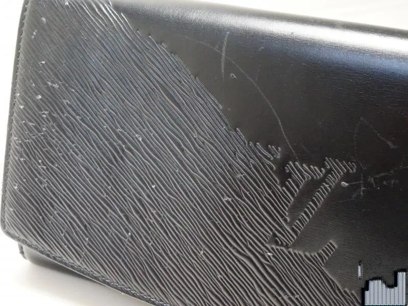 Authentic Pre-owned Louis Vuitton Cuir Opera Partial Grain Leather Noir Pochette Egee M63962 181810