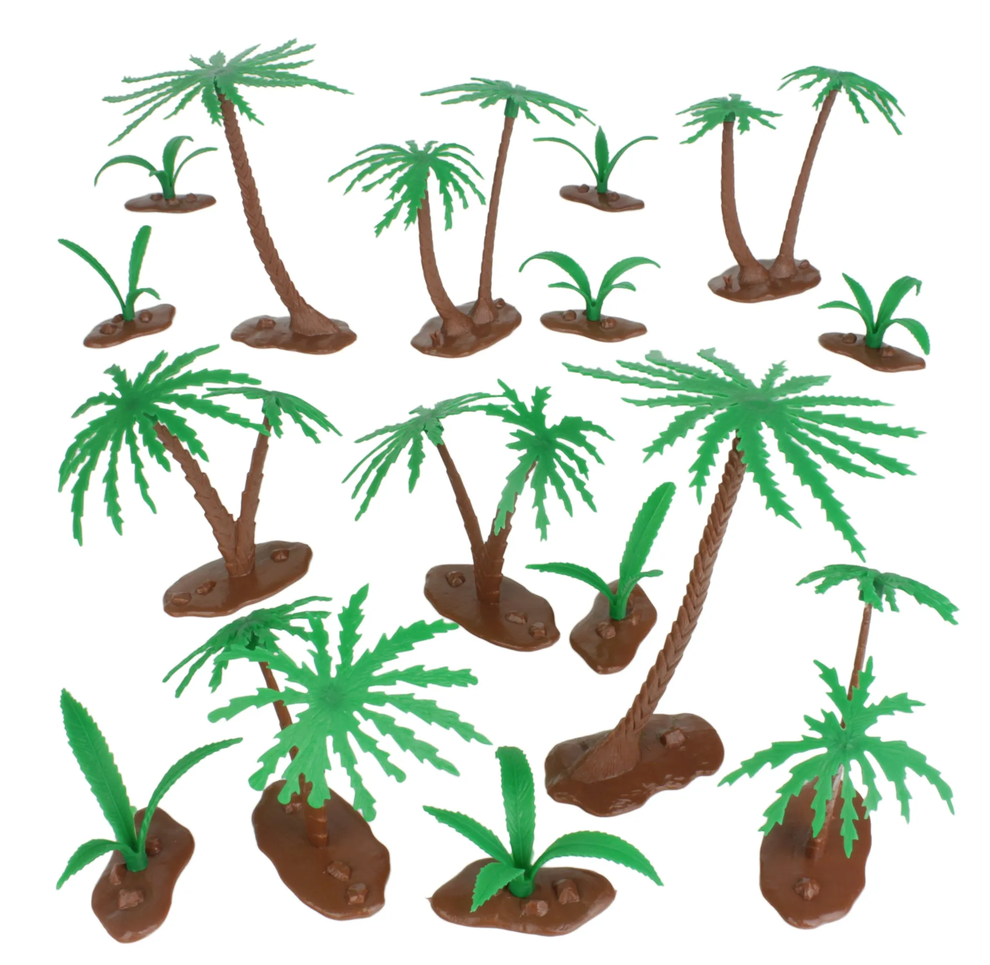 BMC Classic Marx Palm Trees & Jungle Ferns - 16pc Plastic Playset Accessories