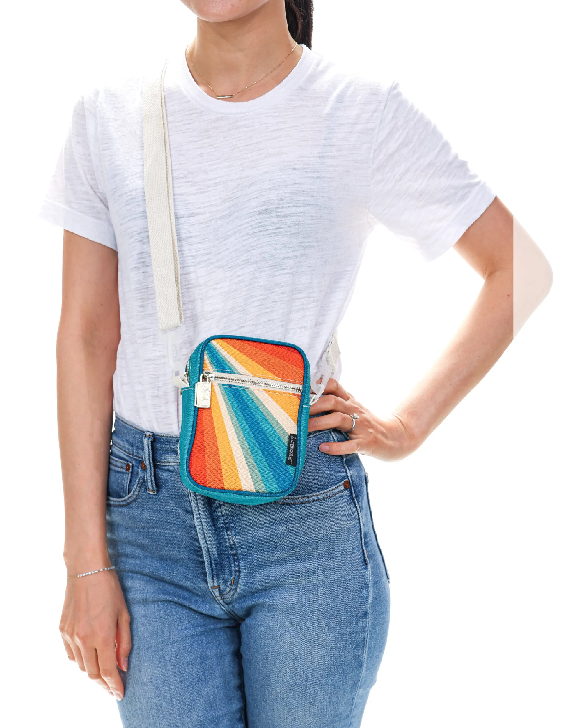 Brick Bag | Mini Crossbody | Recycled RPET | Retro Rainbow