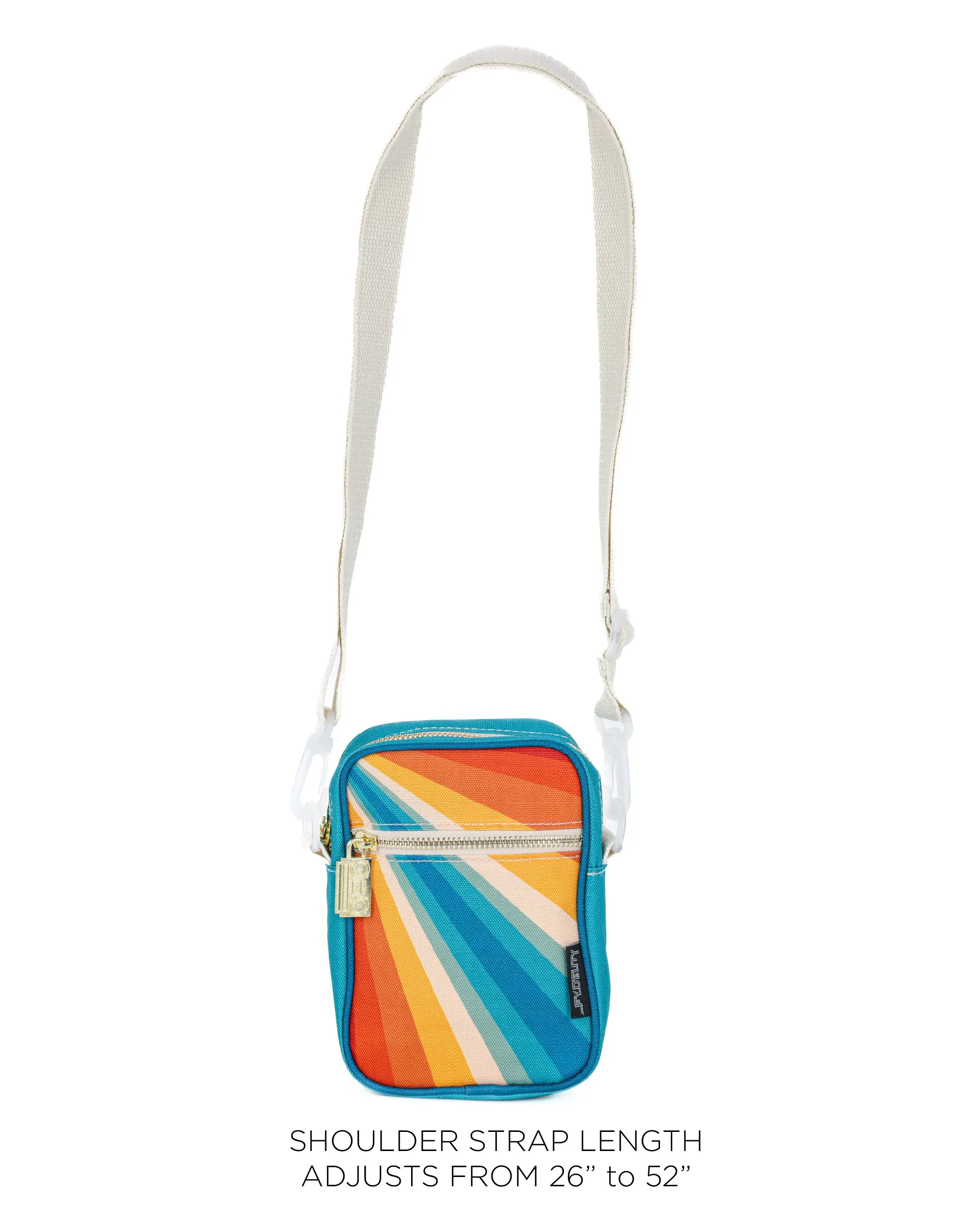 Brick Bag | Mini Crossbody | Recycled RPET | Retro Rainbow