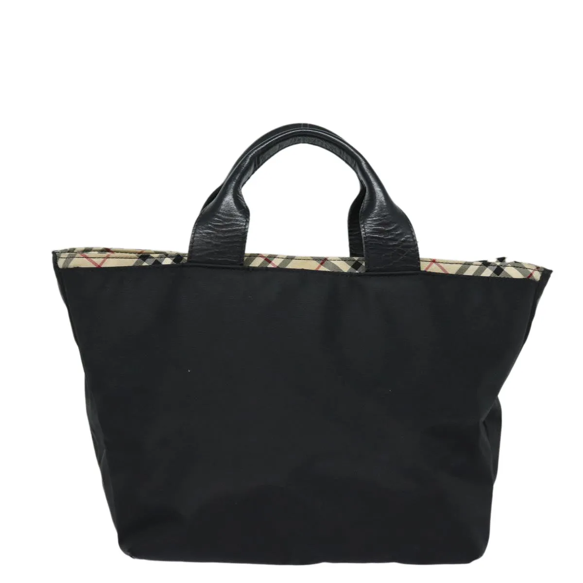 BURBERRY Blue Label Hand Bag Nylon Black  81325