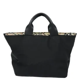 BURBERRY Blue Label Hand Bag Nylon Black  81325