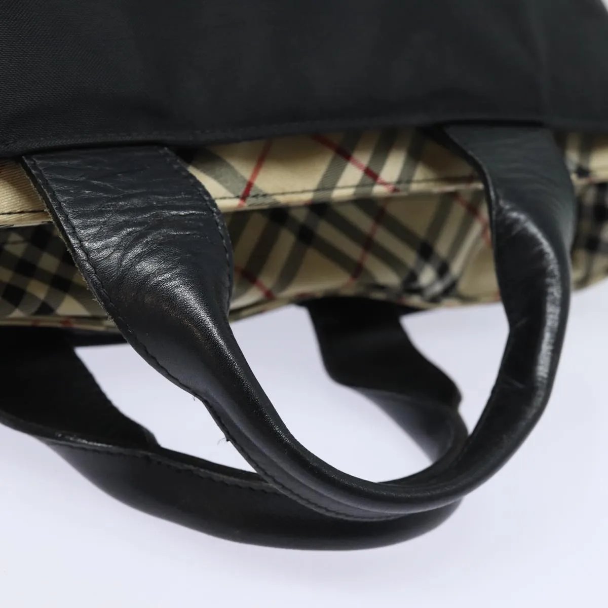 BURBERRY Blue Label Hand Bag Nylon Black  81325