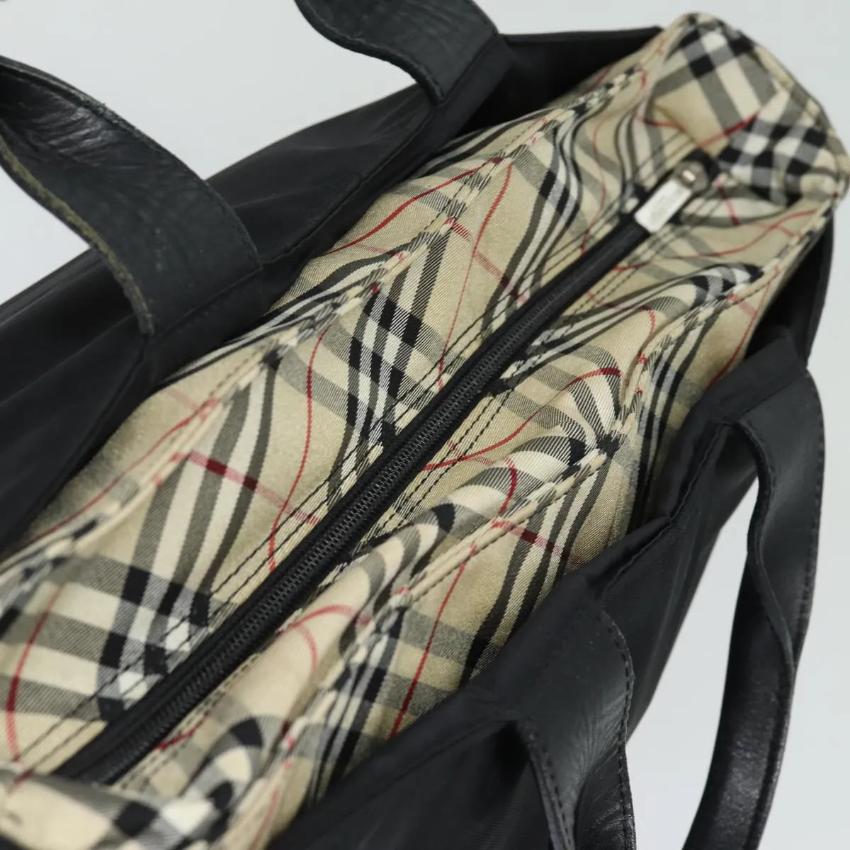 BURBERRY Blue Label Hand Bag Nylon Black  81325