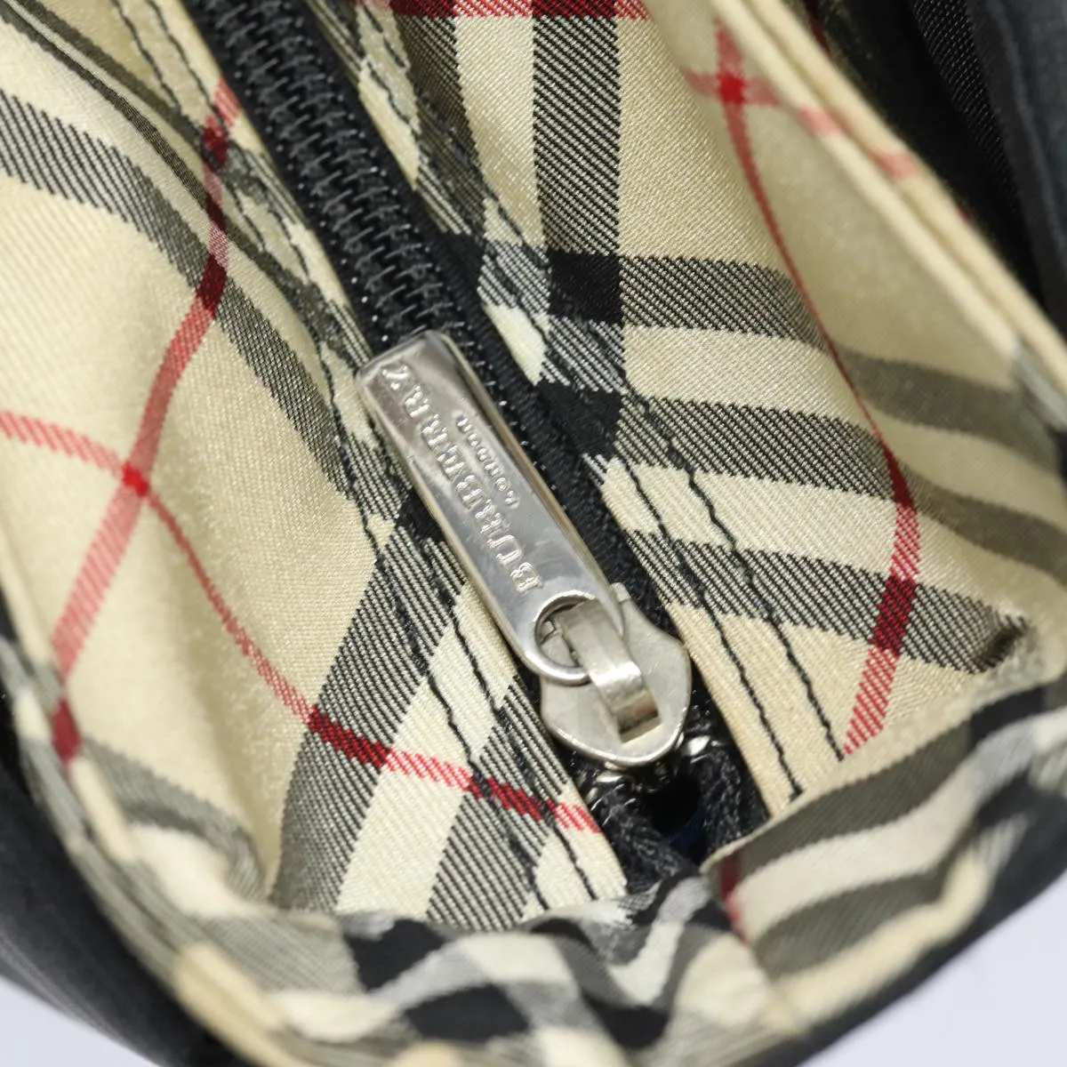 BURBERRY Blue Label Hand Bag Nylon Black  81325