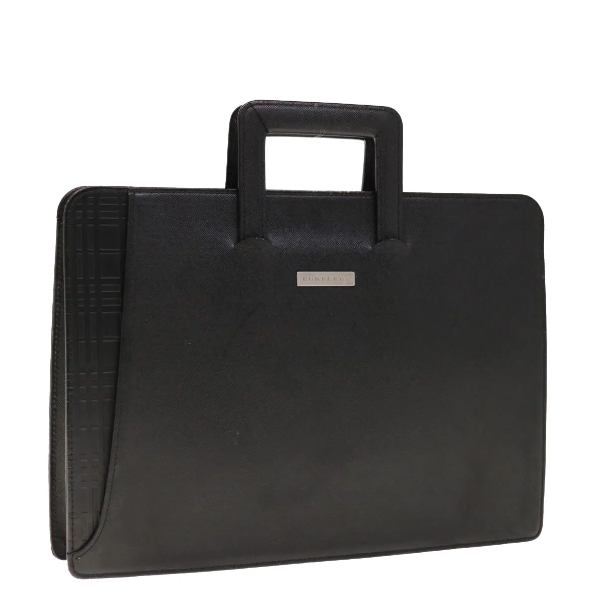 BURBERRY Hand Bag Leather Black  bs11813