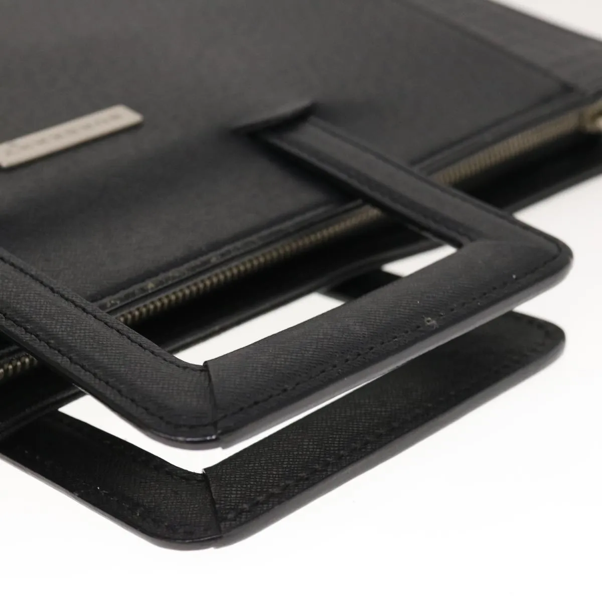 BURBERRY Hand Bag Leather Black  bs11813