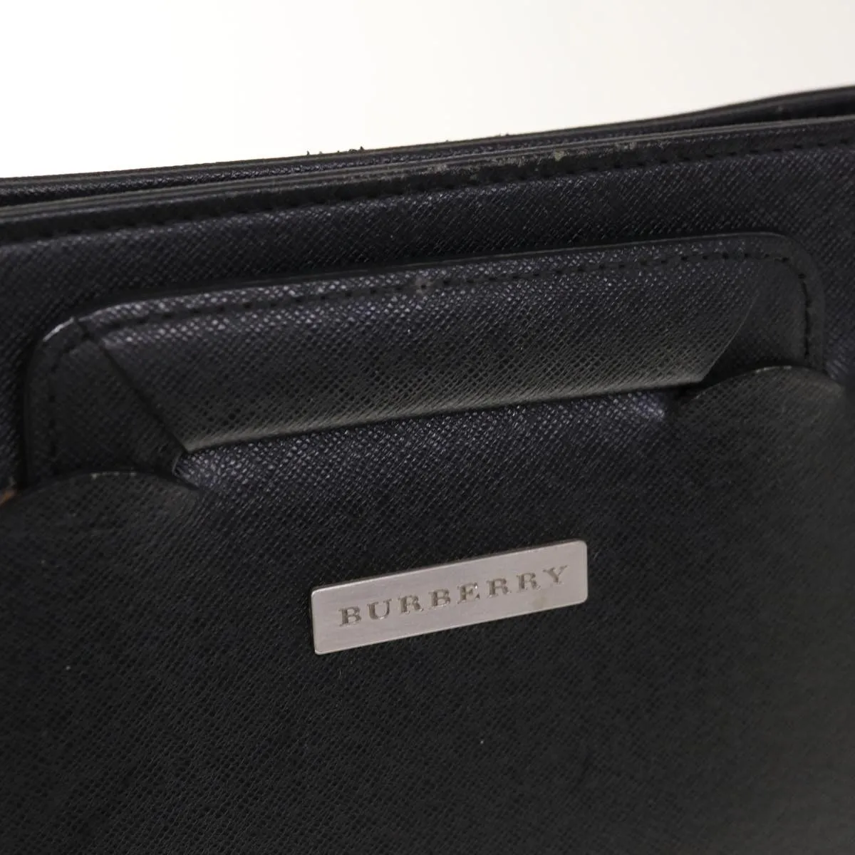 BURBERRY Hand Bag Leather Black  bs11813