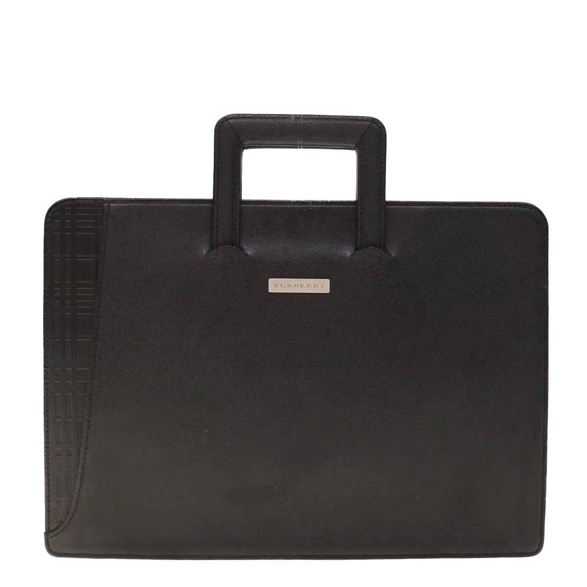 BURBERRY Hand Bag Leather Black  bs11813