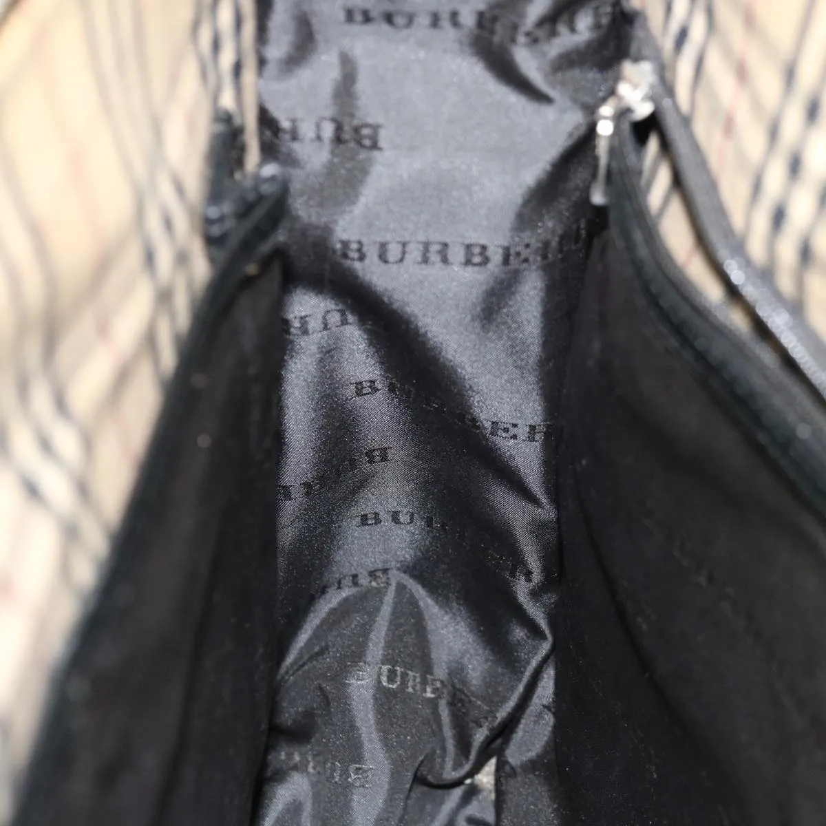 BURBERRY Hand Bag Nylon Black  ac2627