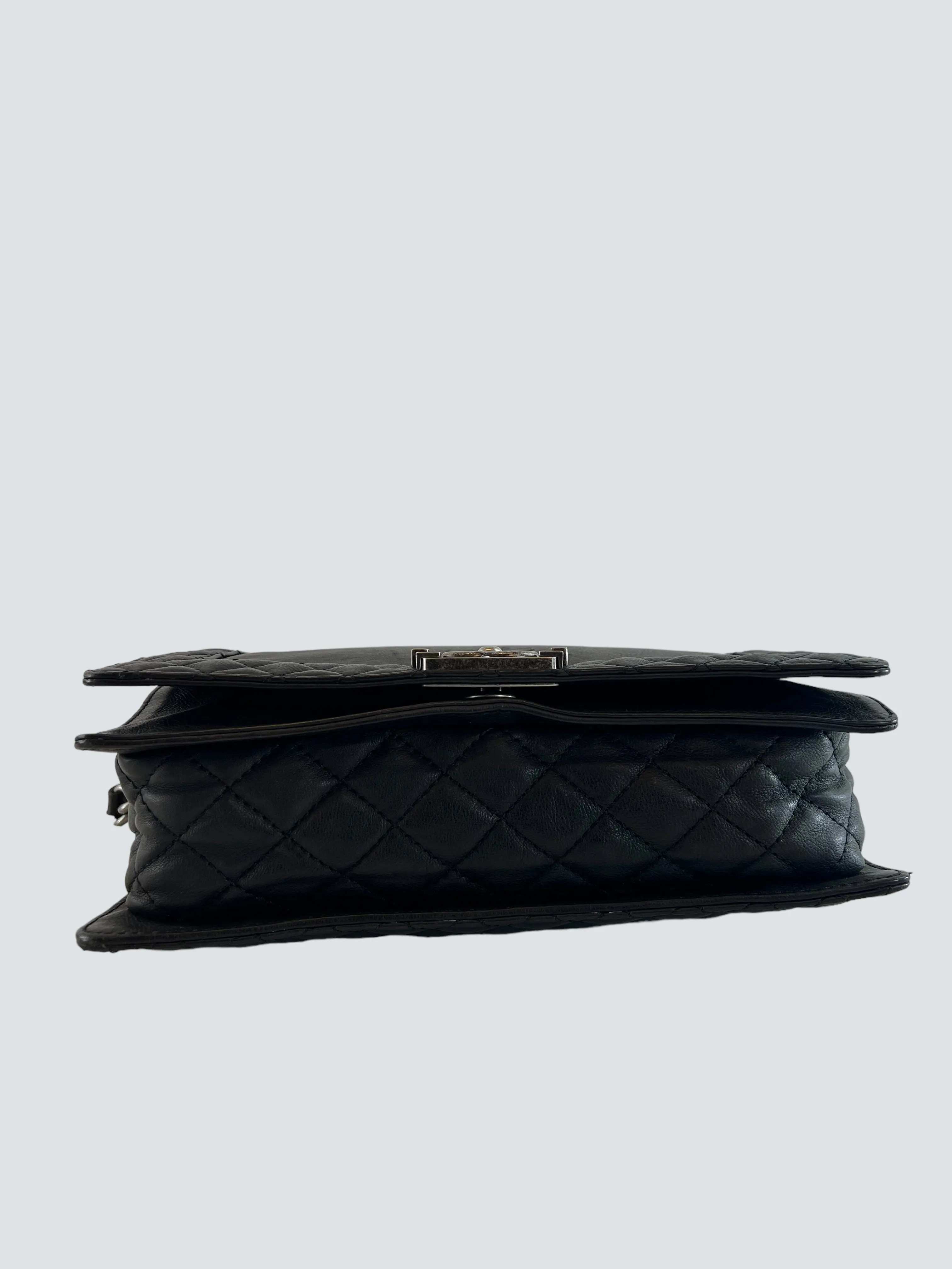 Chanel Black Lambskin Leather Boy Bag