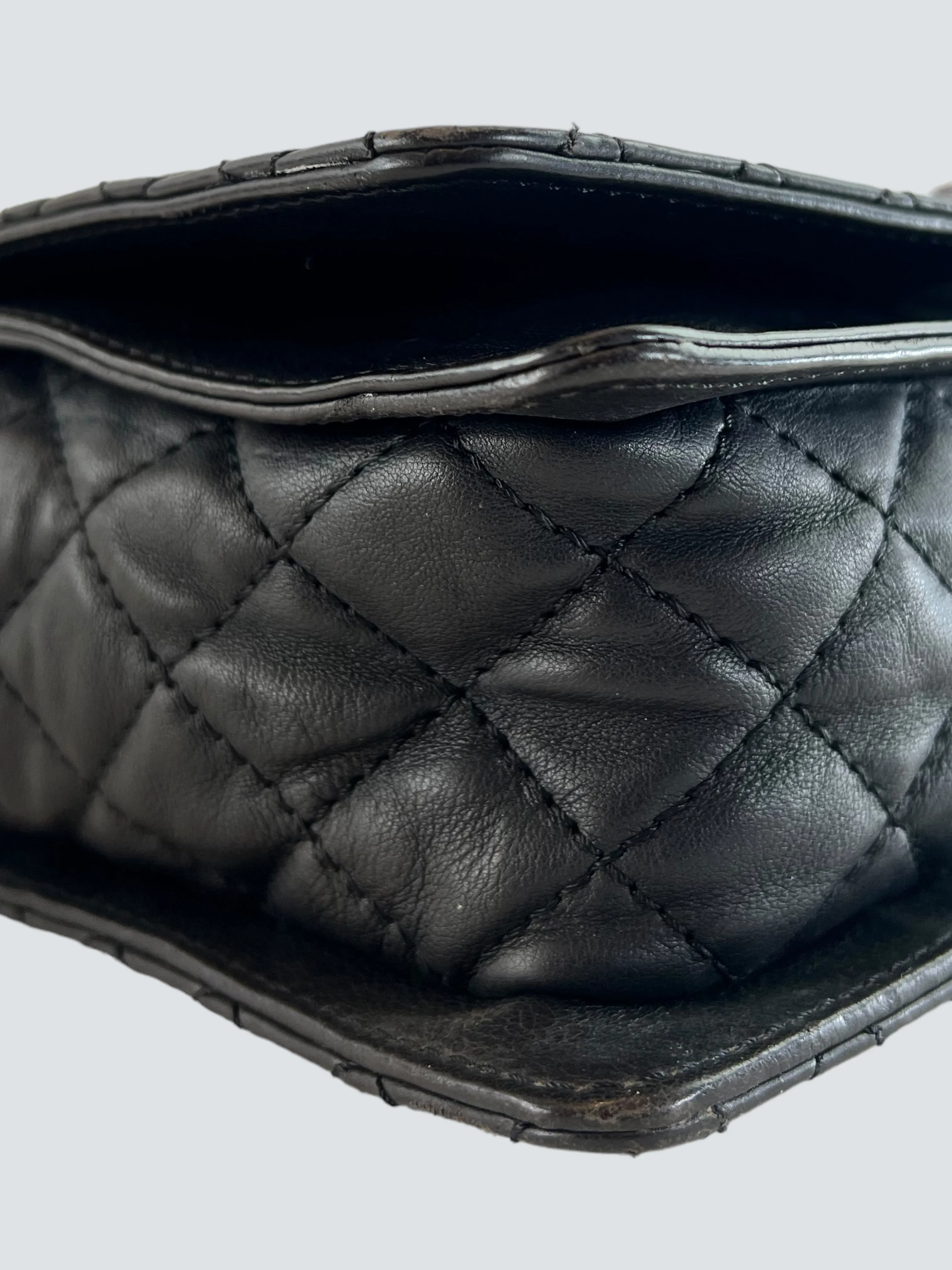 Chanel Black Lambskin Leather Boy Bag