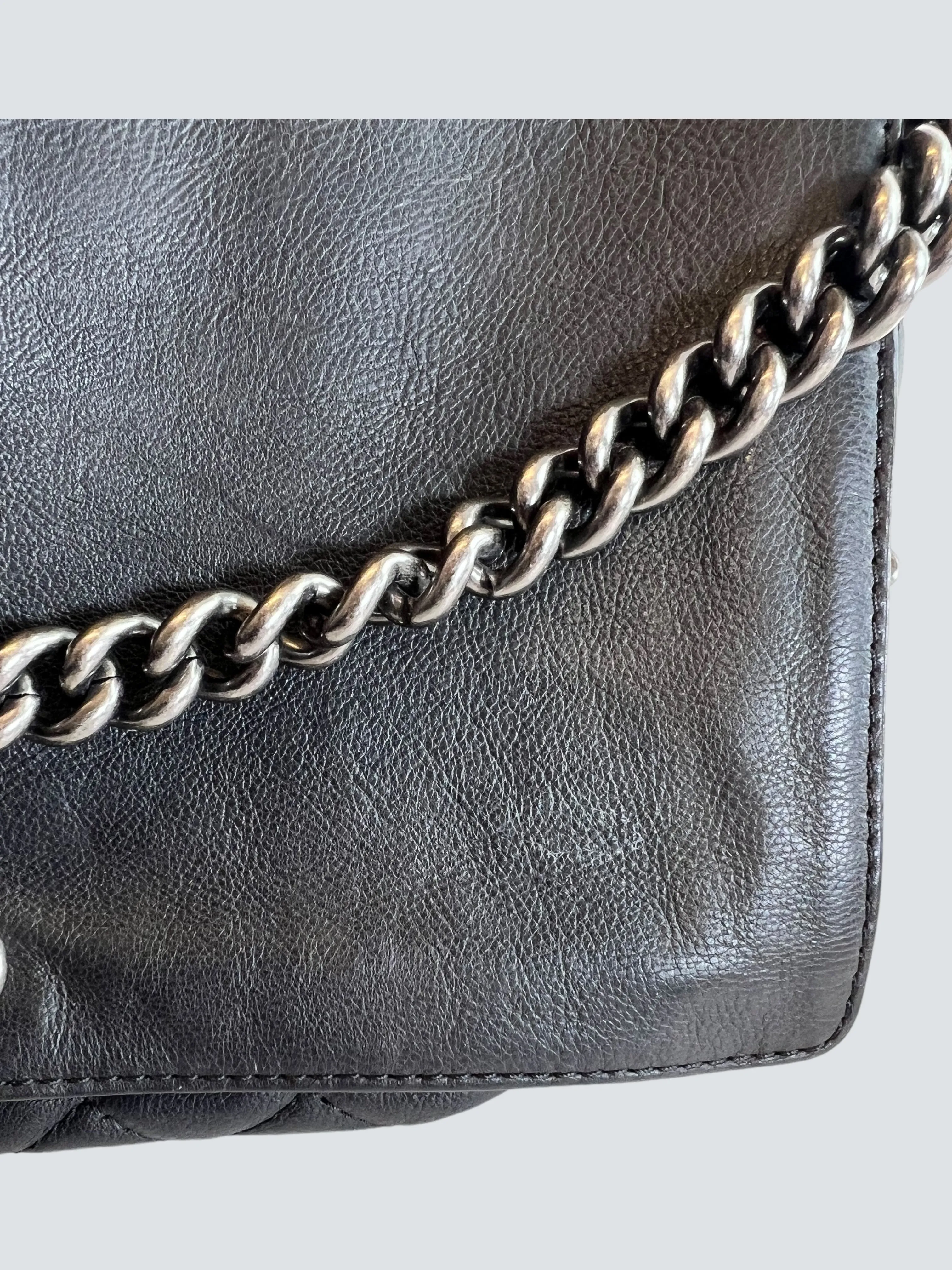 Chanel Black Lambskin Leather Boy Bag