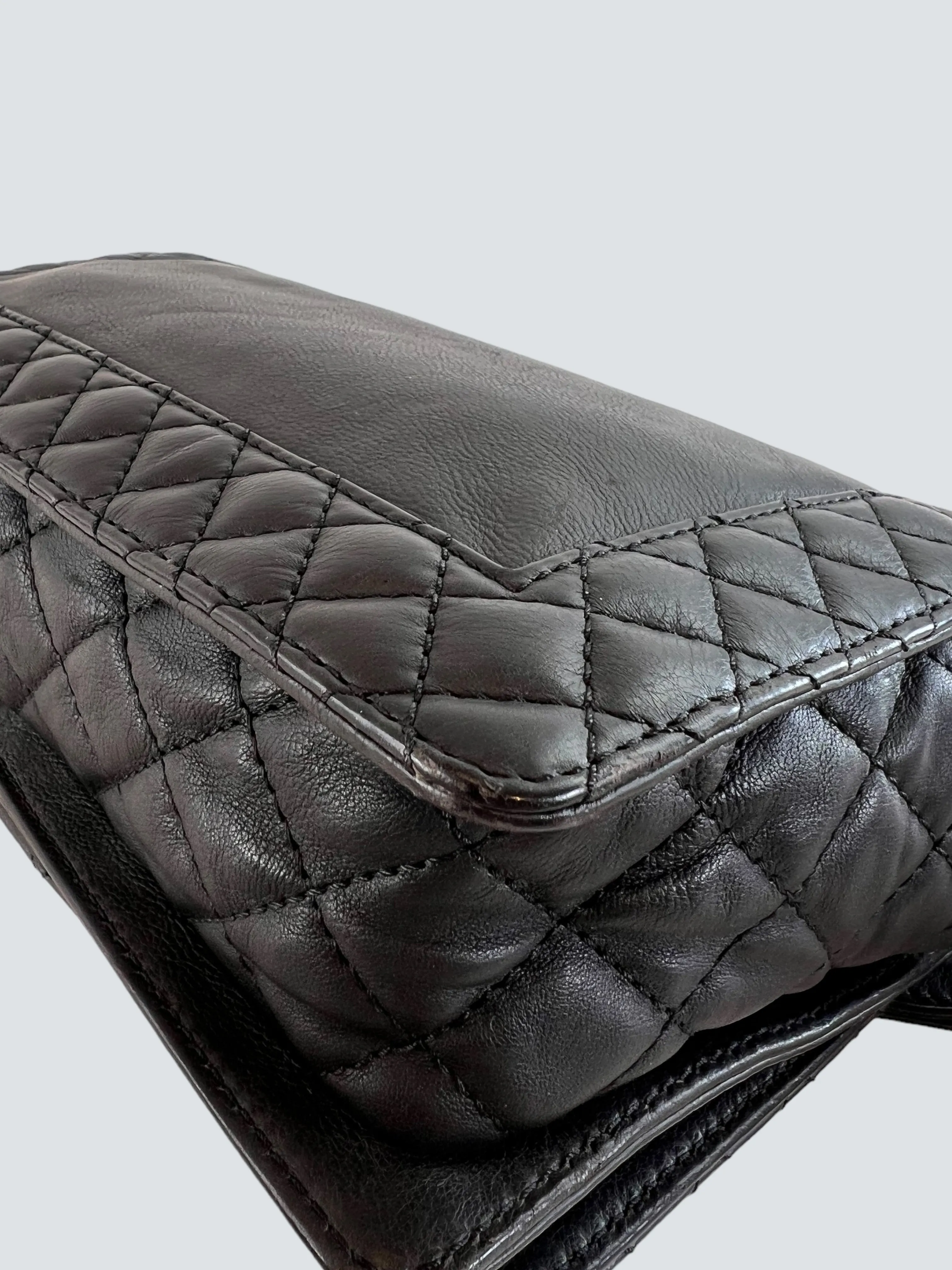 Chanel Black Lambskin Leather Boy Bag