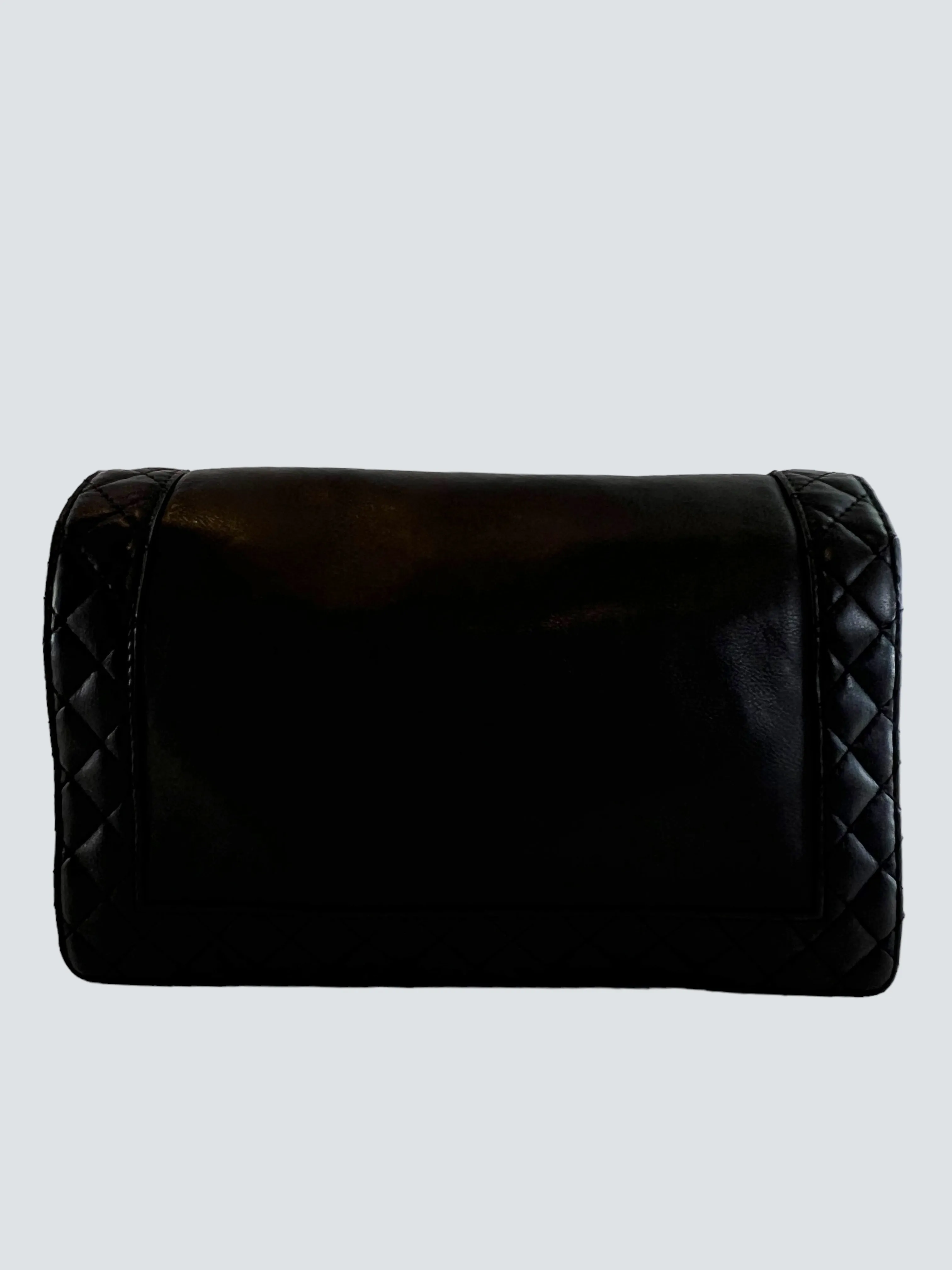 Chanel Black Lambskin Leather Boy Bag