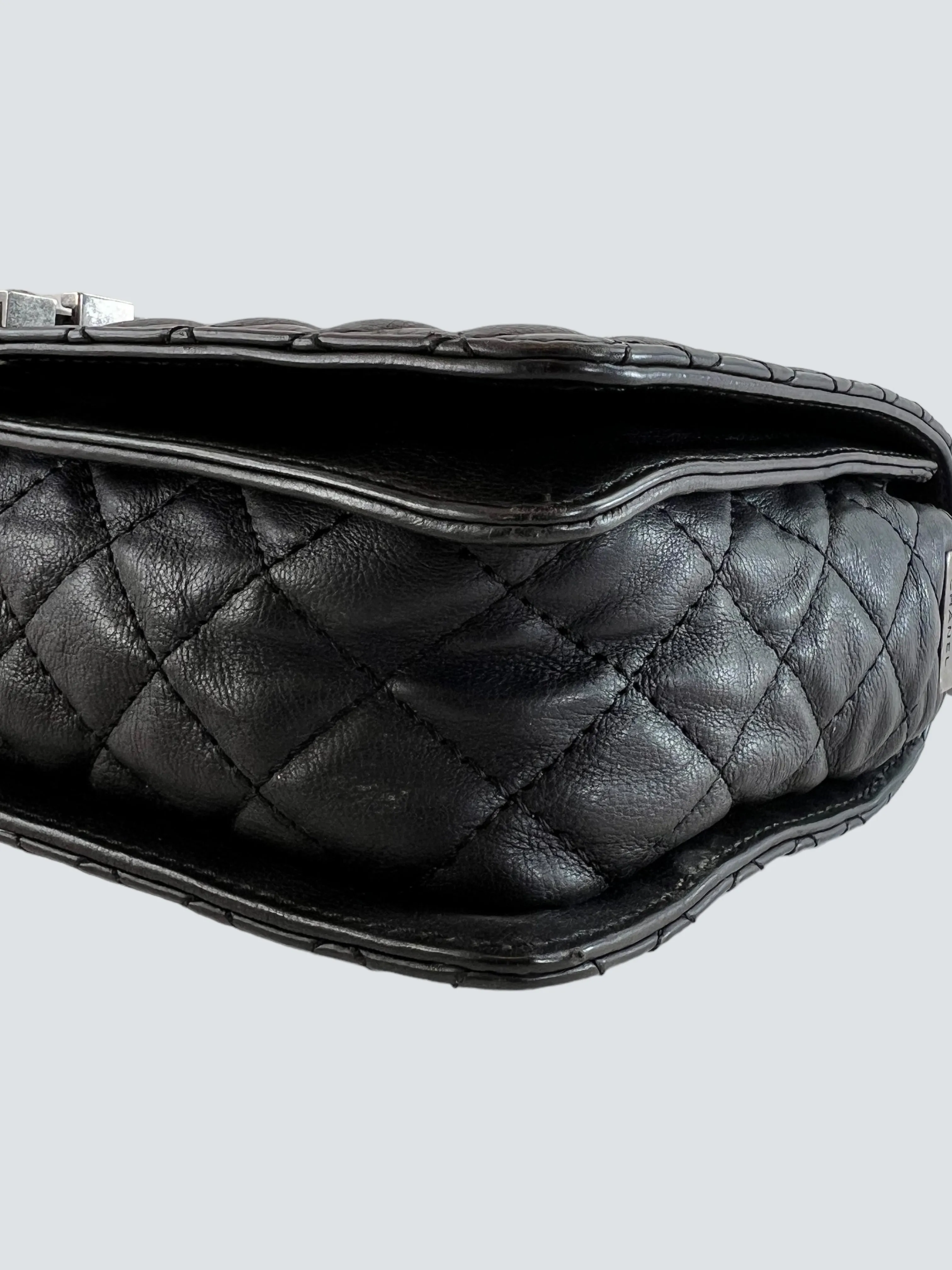 Chanel Black Lambskin Leather Boy Bag