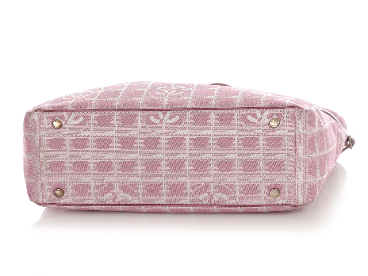 Chanel Pink Canvas Travel Ligne Tote
