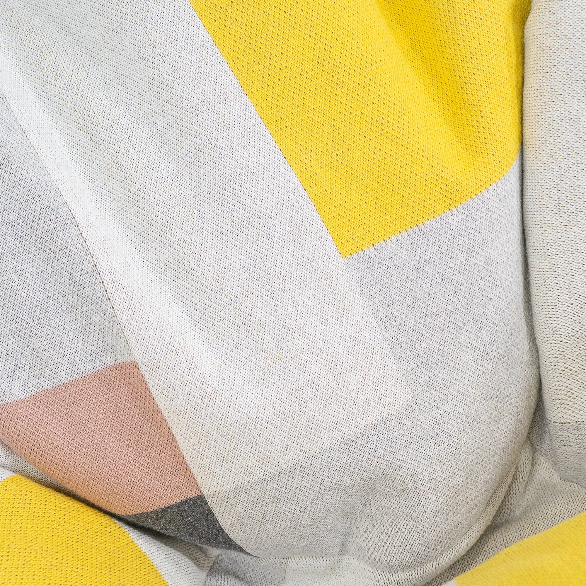 Classic Bean Bag Chair - Knitted Colourblock Grey