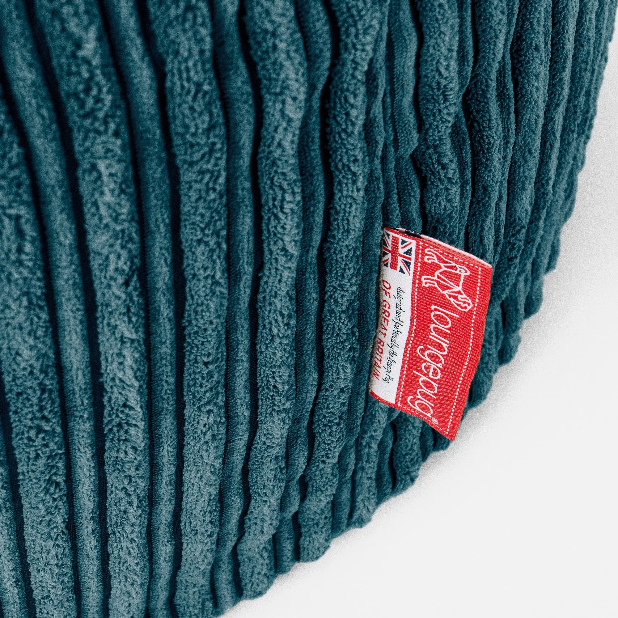 CloudSac Kids Memory Foam Giant Children's Bean Bag 2-12 yr - Cord Teal Blue