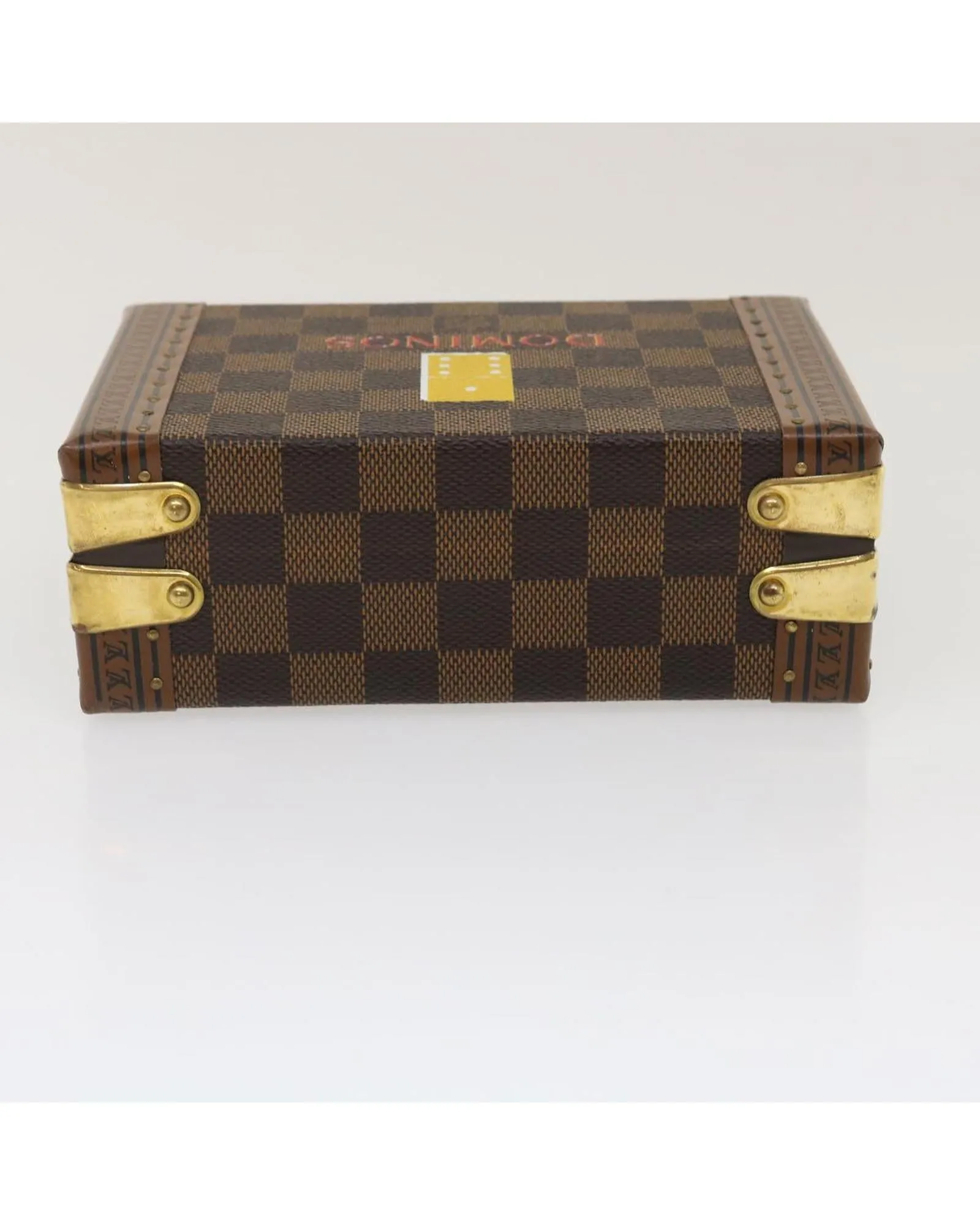 Damier Ebene Domino 28 Trunk LV Auth 29522A