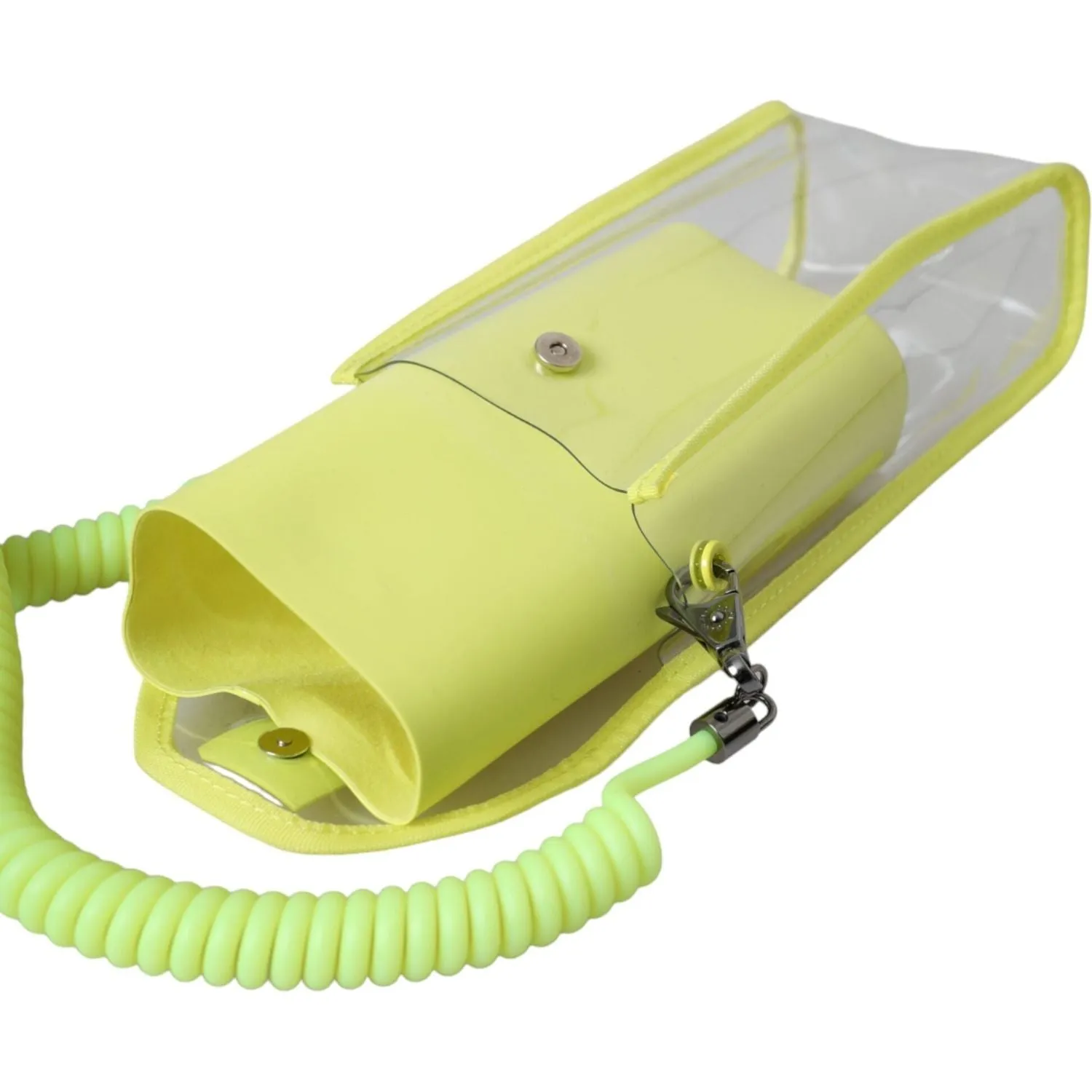 Dolce & Gabbana Yellow Green Plastic DG Logo Neck Strap Cardholder Wallet