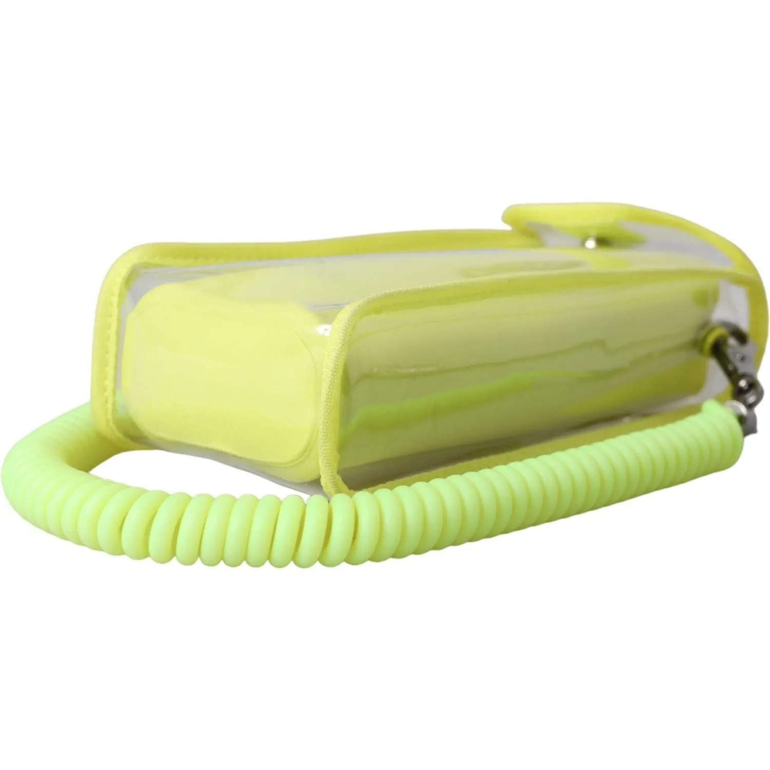 Dolce & Gabbana Yellow Green Plastic DG Logo Neck Strap Cardholder Wallet