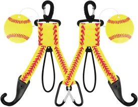 Dugout Organizer Fence Hooks Baseball Bag Hook for Fence with Adjustable Lock Helmet & Glove Clip Perfect for Backpack Hooks Team Gifts Coaches & Youth Players Includes Luggage Tags Name DIY Option