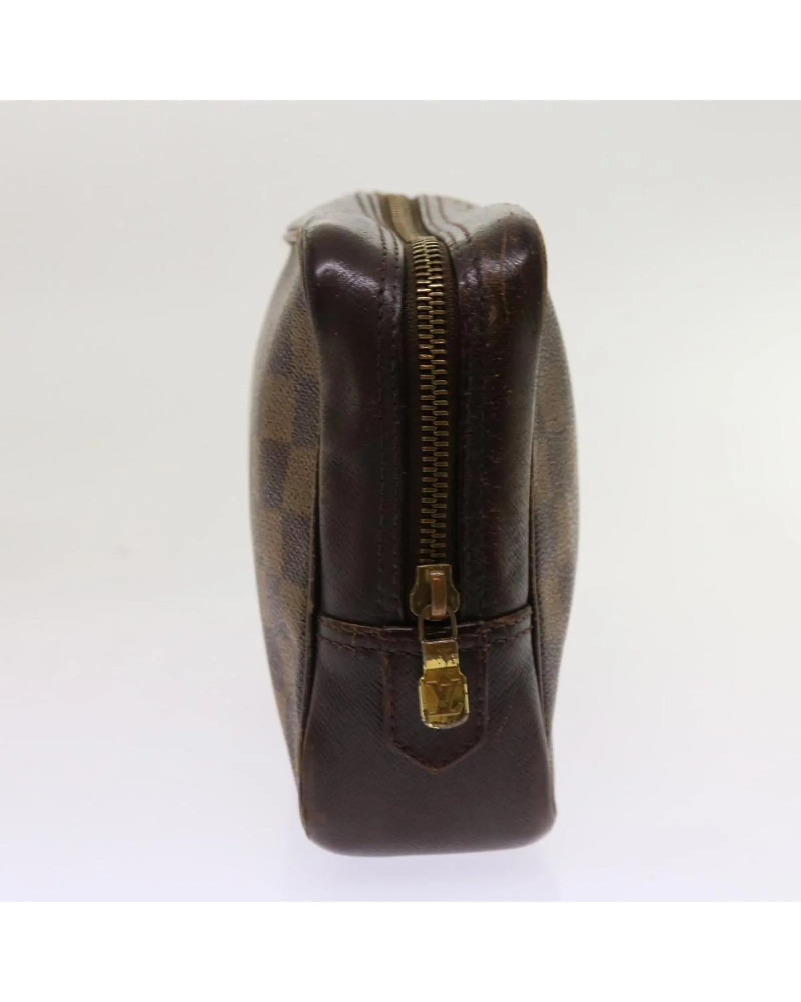 Durable Damier Ebene Canvas Clutch Bag with Accessories