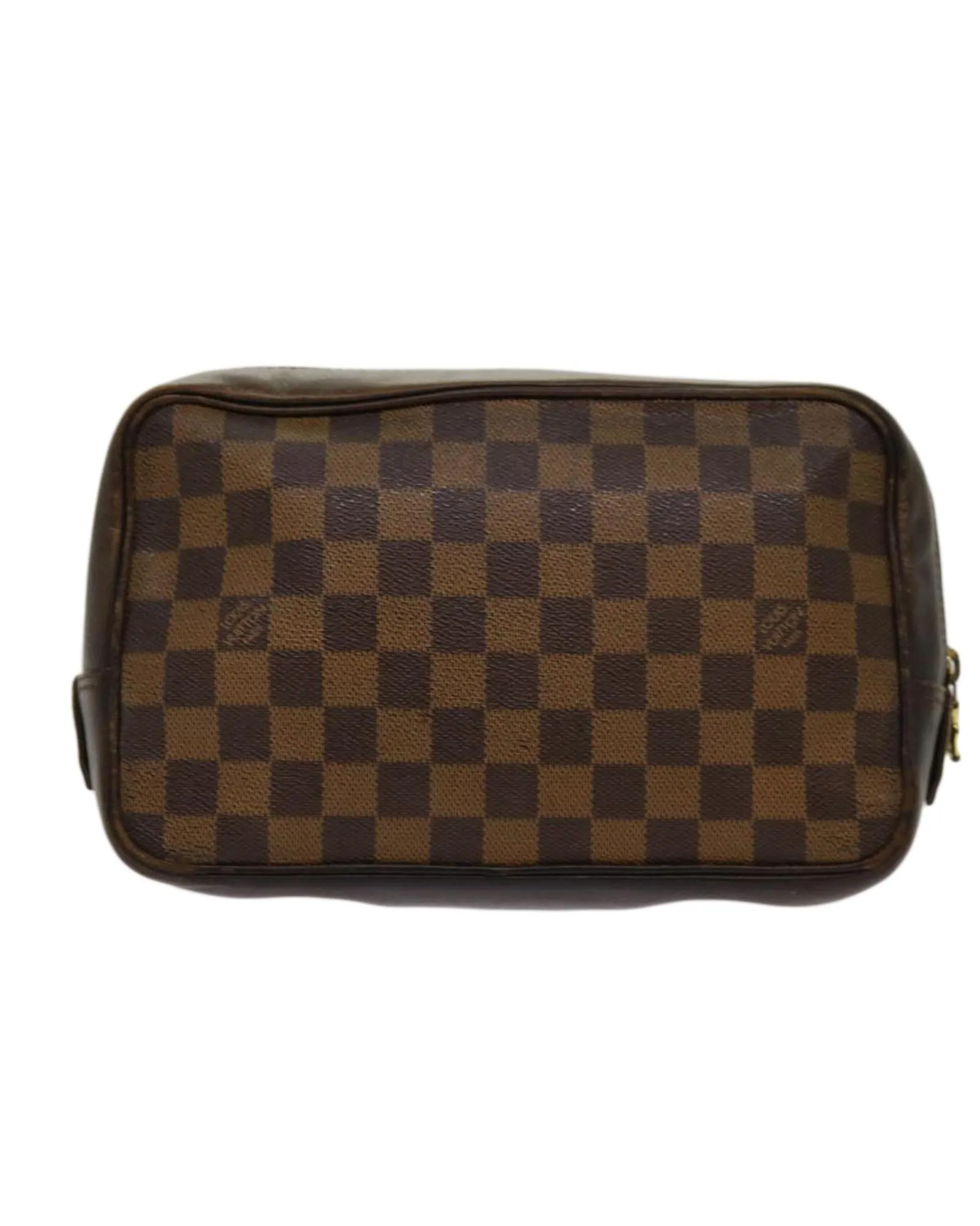 Durable Damier Ebene Canvas Clutch Bag with Accessories