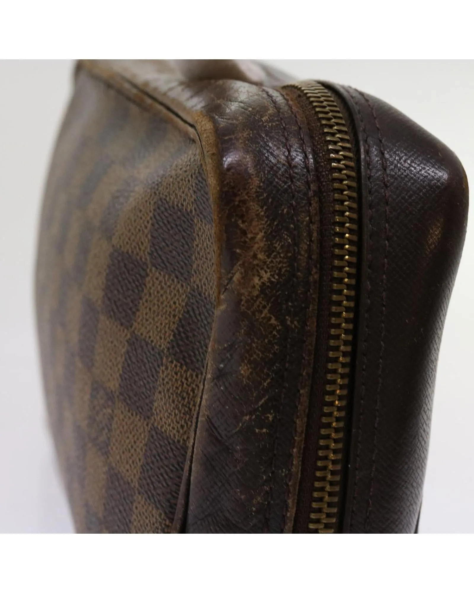 Durable Damier Ebene Canvas Clutch Bag with Accessories