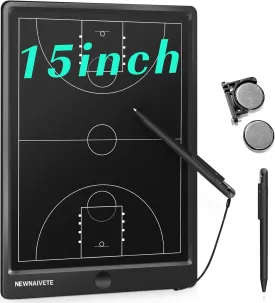Electronic Basketball Coach Board - Premium Tactical Marker Board with Large LCD Screen and Stylus Pen, Digital Rechargeable Basketball Training Equipment for Coach and Game Plan
