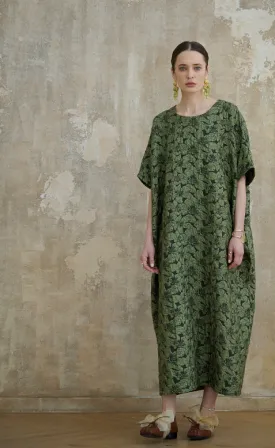 Embossed loose high-end lazy temperament super long robe literary retro dress women caftan
