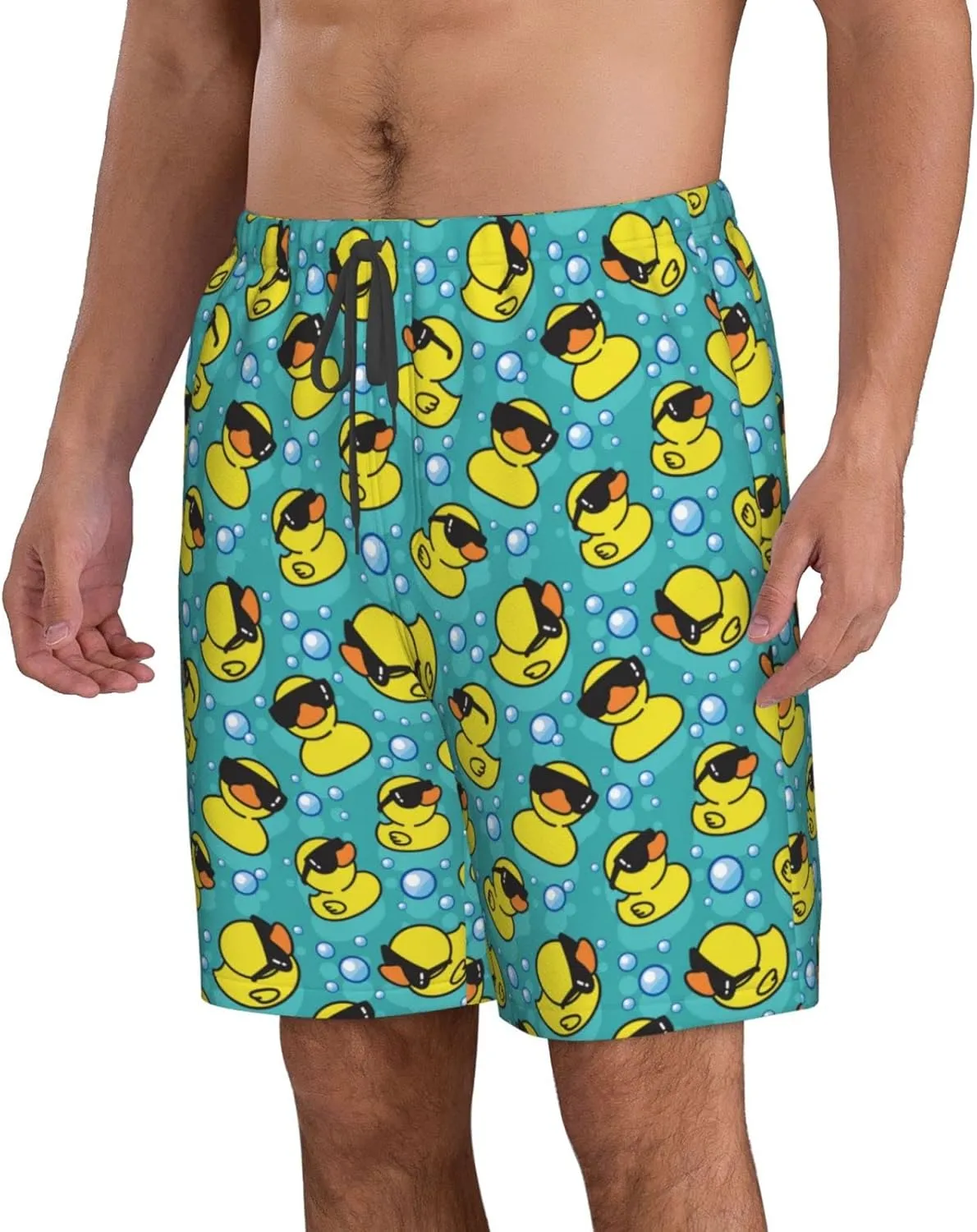 FREEHOTU Men's Swim Trunks Beach Board Shorts Quick Dry Swimwear Sports with Pockets