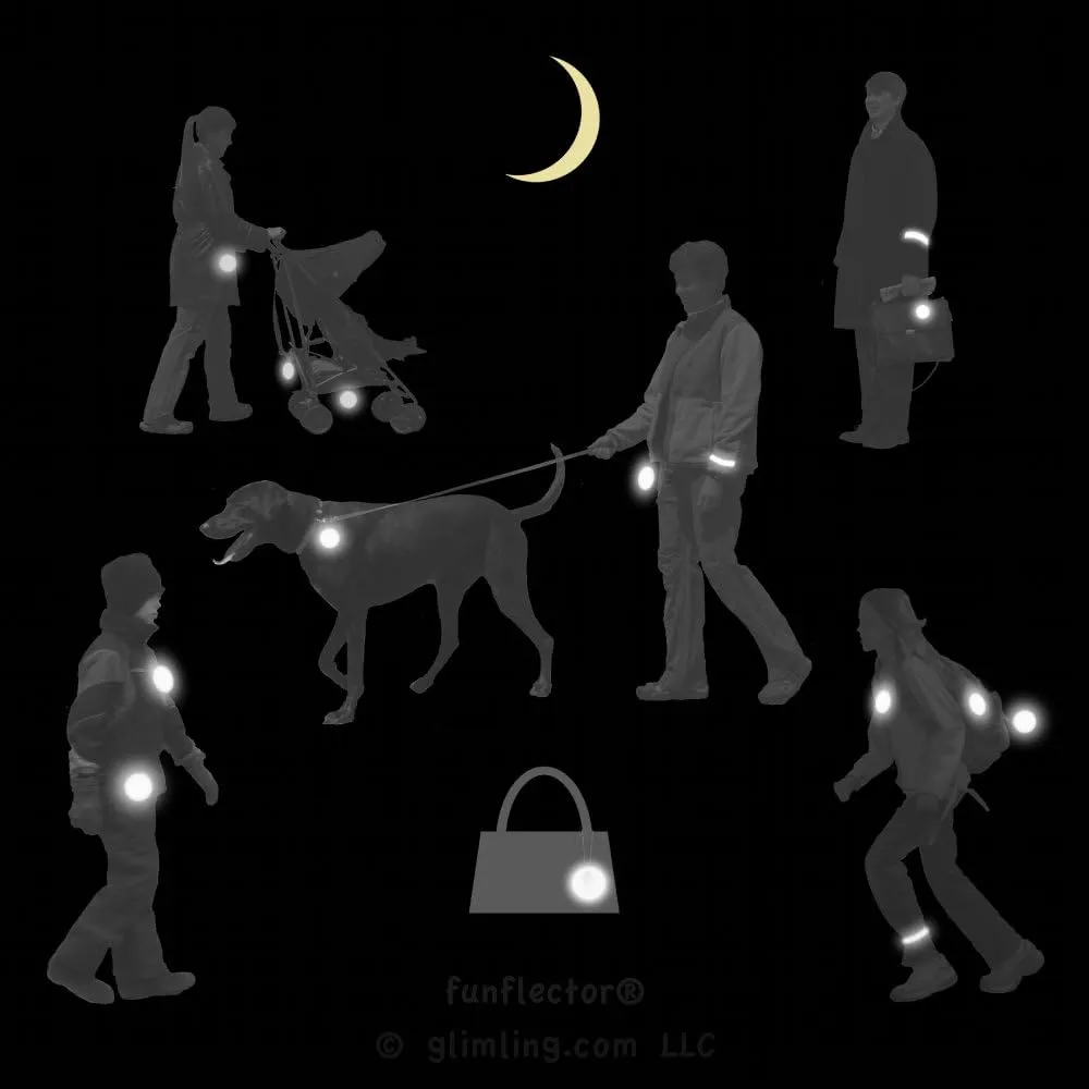 funflector Safety Reflectors - Halloween - Ultra Bright and Stylish Reflective Gear for Halloween Safety - Made in USA