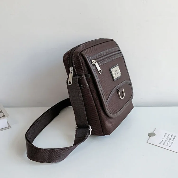 H3324 Commercial Male Single Shoulder Crossbody Bag Oxford Fabric Small Backpack, Color: Black Small