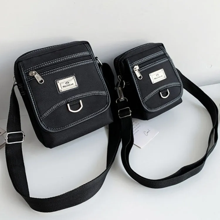 H3324 Commercial Male Single Shoulder Crossbody Bag Oxford Fabric Small Backpack, Color: Black Small