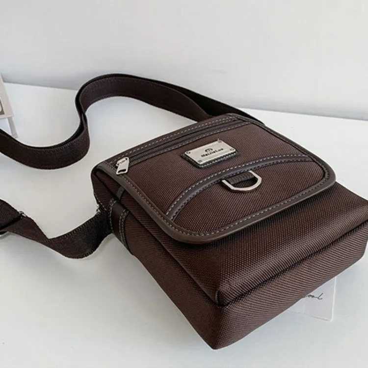 H3324 Commercial Male Single Shoulder Crossbody Bag Oxford Fabric Small Backpack, Color: Black Small