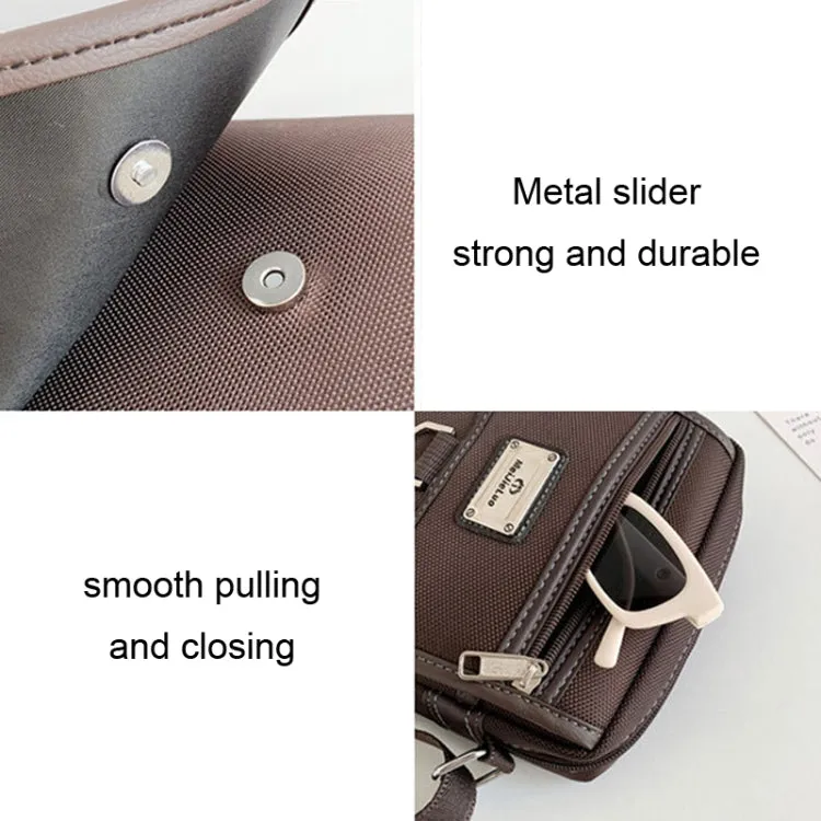 H3324 Commercial Male Single Shoulder Crossbody Bag Oxford Fabric Small Backpack, Color: Black Small