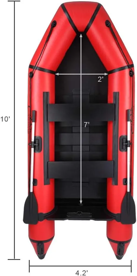 Inflatable Boat Set,Thicken Inflatable Rafts with Air Pump Rope Paddle for Adults and Kids