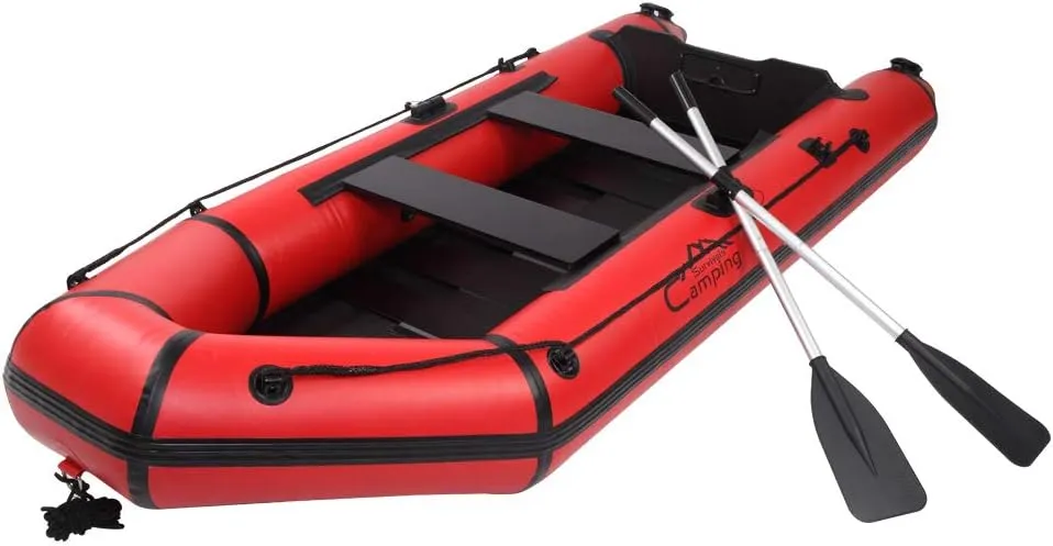 Inflatable Boat Set,Thicken Inflatable Rafts with Air Pump Rope Paddle for Adults and Kids