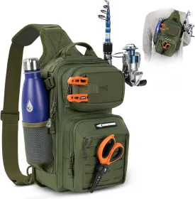 KastKing BlowBak Tactical Sling Tackle Bag-Lightweight Fishing Backpack Storge Fishing Gear and Equipment,Gift for Men