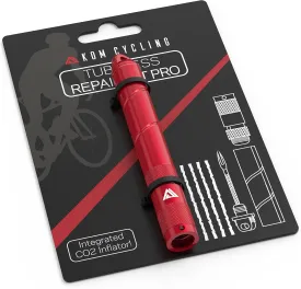 KOM Cycling Tubeless Tire Repair Kit for Bikes 8 Colors! Fixes Mountain Bike and Road Bicycle Tire Punctures