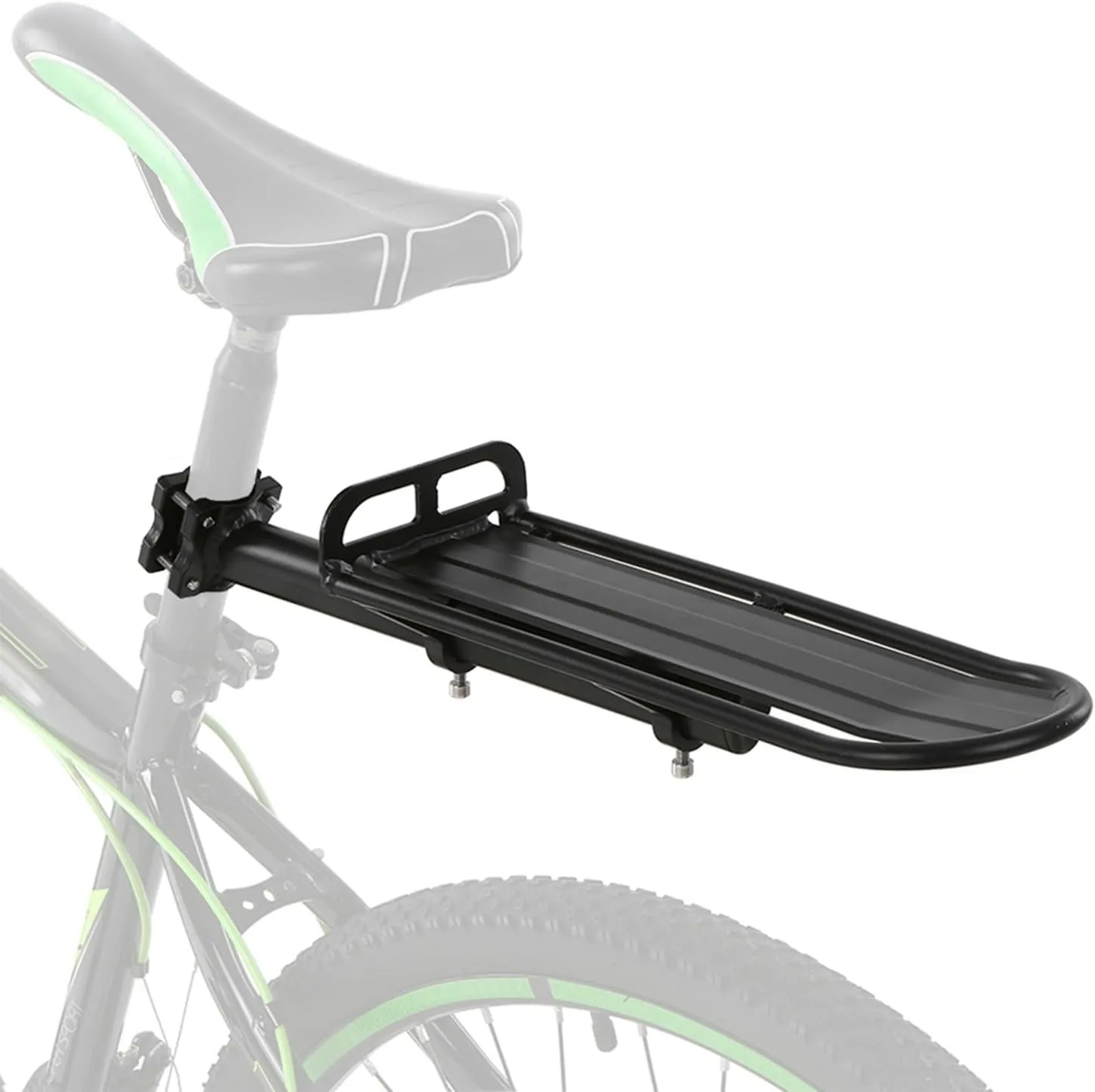 Lixada Universal Bicycle Carrier - Retractable Aluminum Alloy Bike Holder - Rear Post Rack - Bag Luggage Cargo Carrier