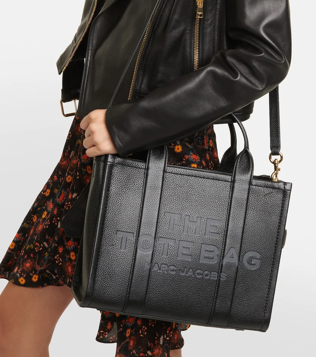 Marc Jacobs Medium Leather Tote Bag, Black