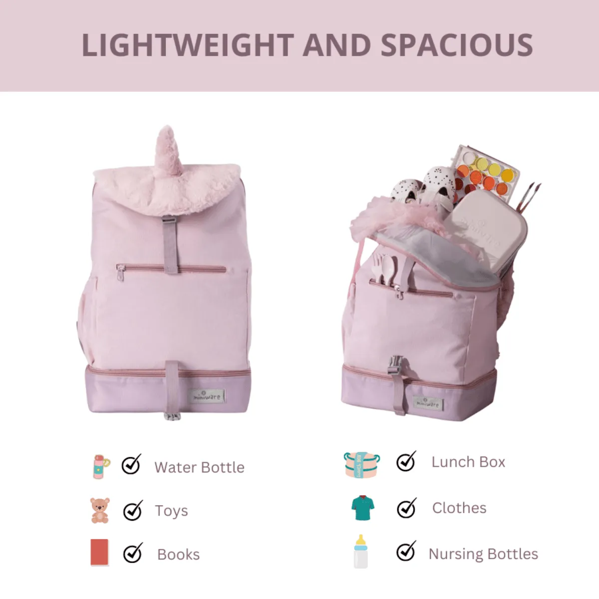 Miniware My First Pac Pac Luna Pink